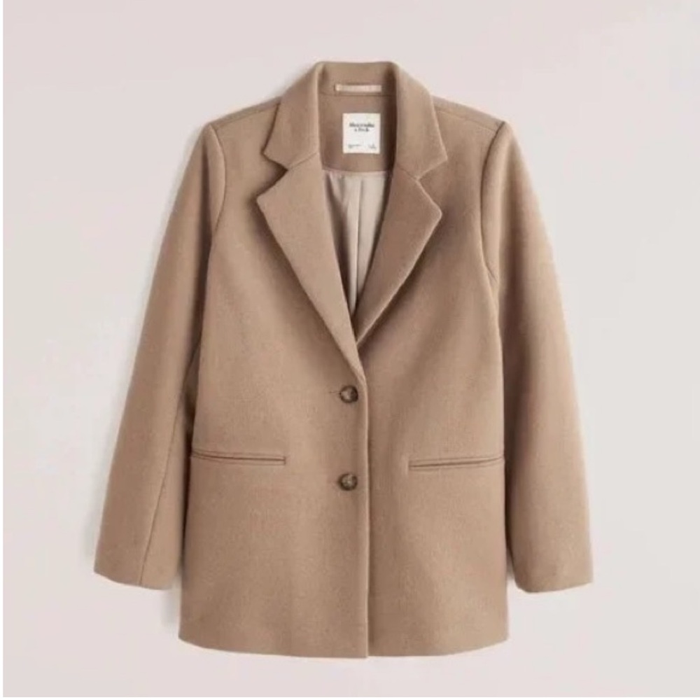 Abercrombie & Fitch Classic Camel Blazer Coat